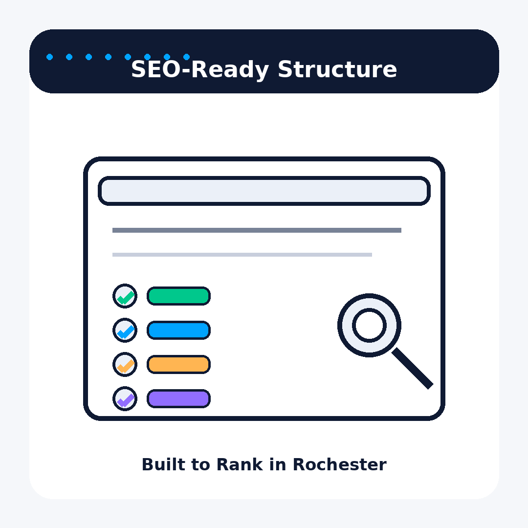 SEO ready WordPress website structure for Rochester MN businesses